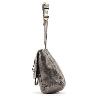 Yves Saint Laurent Metallic Crackled Leather Muse Crossbody Bag