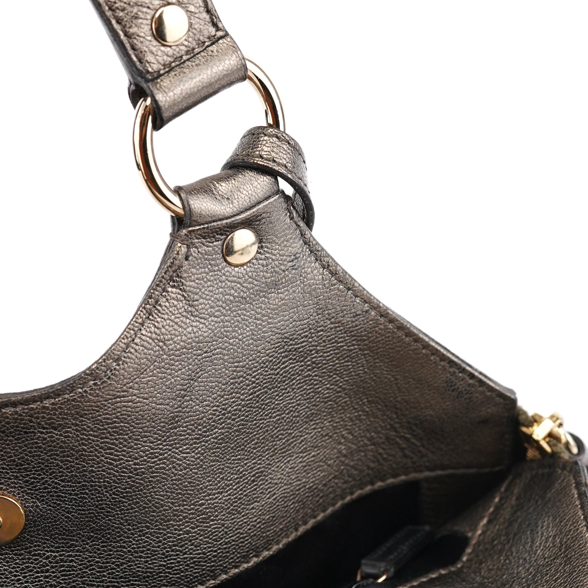 Yves Saint Laurent Metallic Leather Metropolis Shoulder Bag