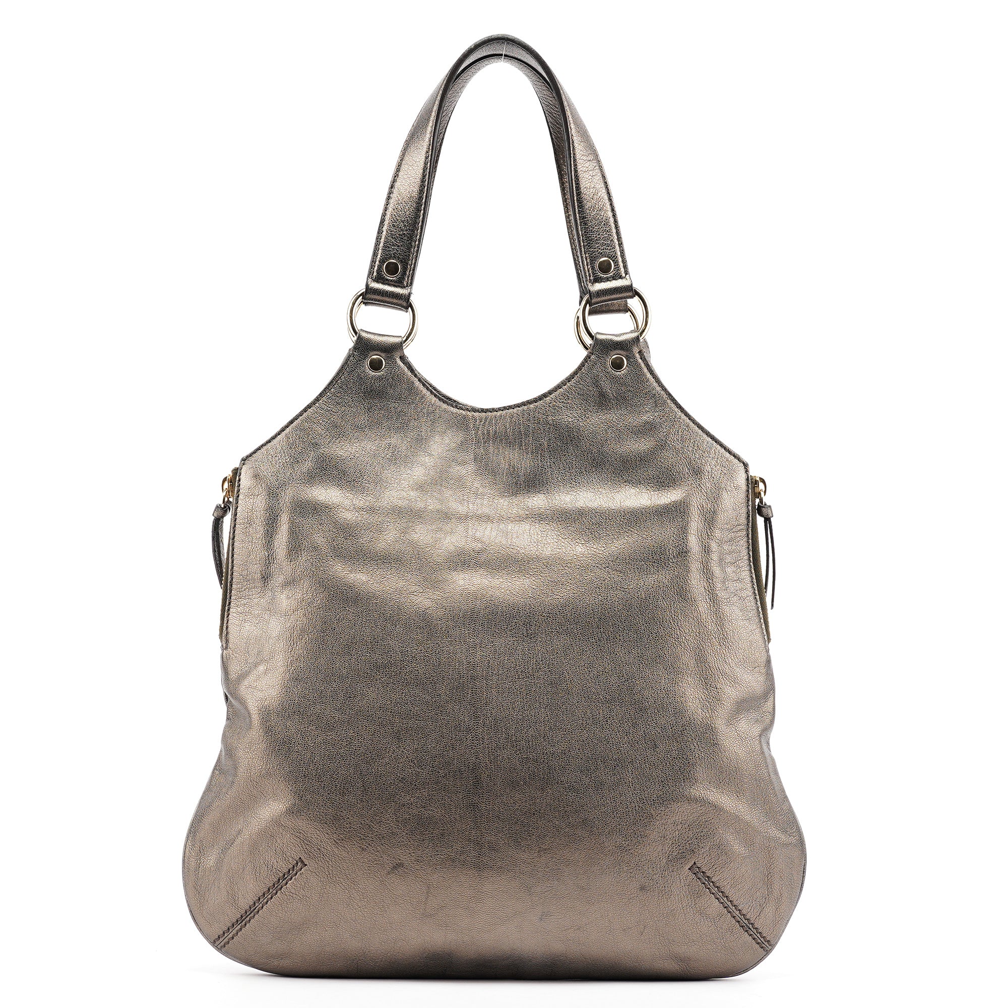Yves Saint Laurent Metallic Leather Metropolis Shoulder Bag