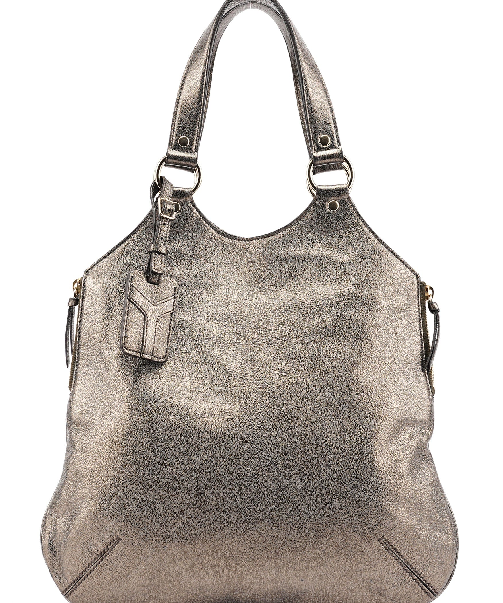 Yves Saint Laurent Borsa a spalla Metropolis in pelle metallizzata