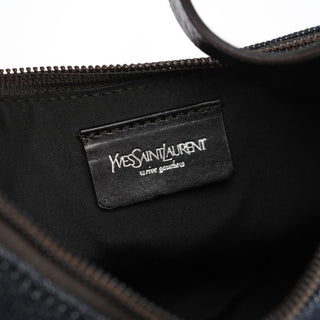 Yves Saint Laurent Navy Denim Mini Hobo Bag