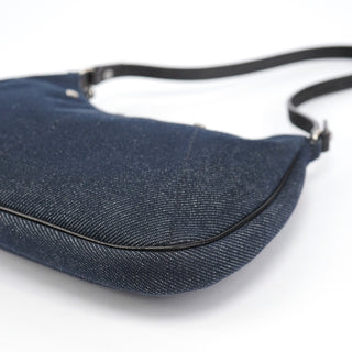 Yves Saint Laurent Navy Denim Mini Hobo Bag