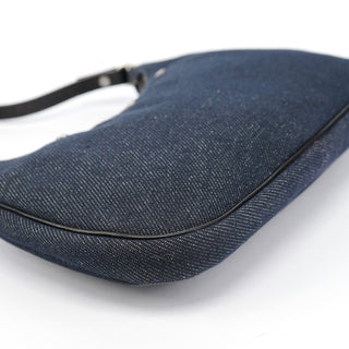 Yves Saint Laurent Navy Denim Mini Hobo Bag