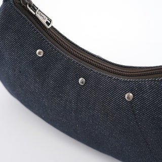 Yves Saint Laurent Navy Denim Mini Hobo Bag