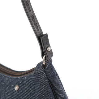 Yves Saint Laurent Navy Denim Mini Hobo Bag
