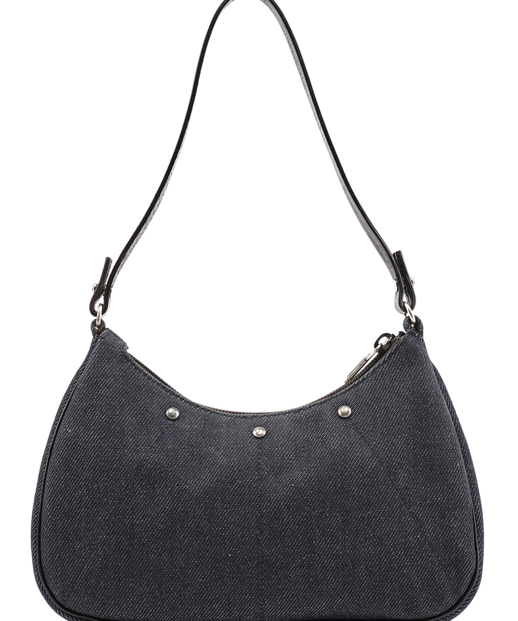 Yves Saint Laurent Navy Denim Mini Hobo Bag