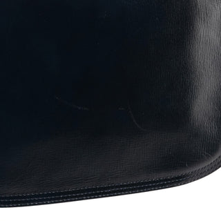 Yves Saint Laurent Navy Leather Buckle Flap Shoulder Bag