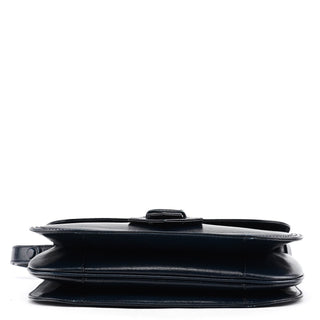 Yves Saint Laurent Navy Leather Buckle Flap Shoulder Bag