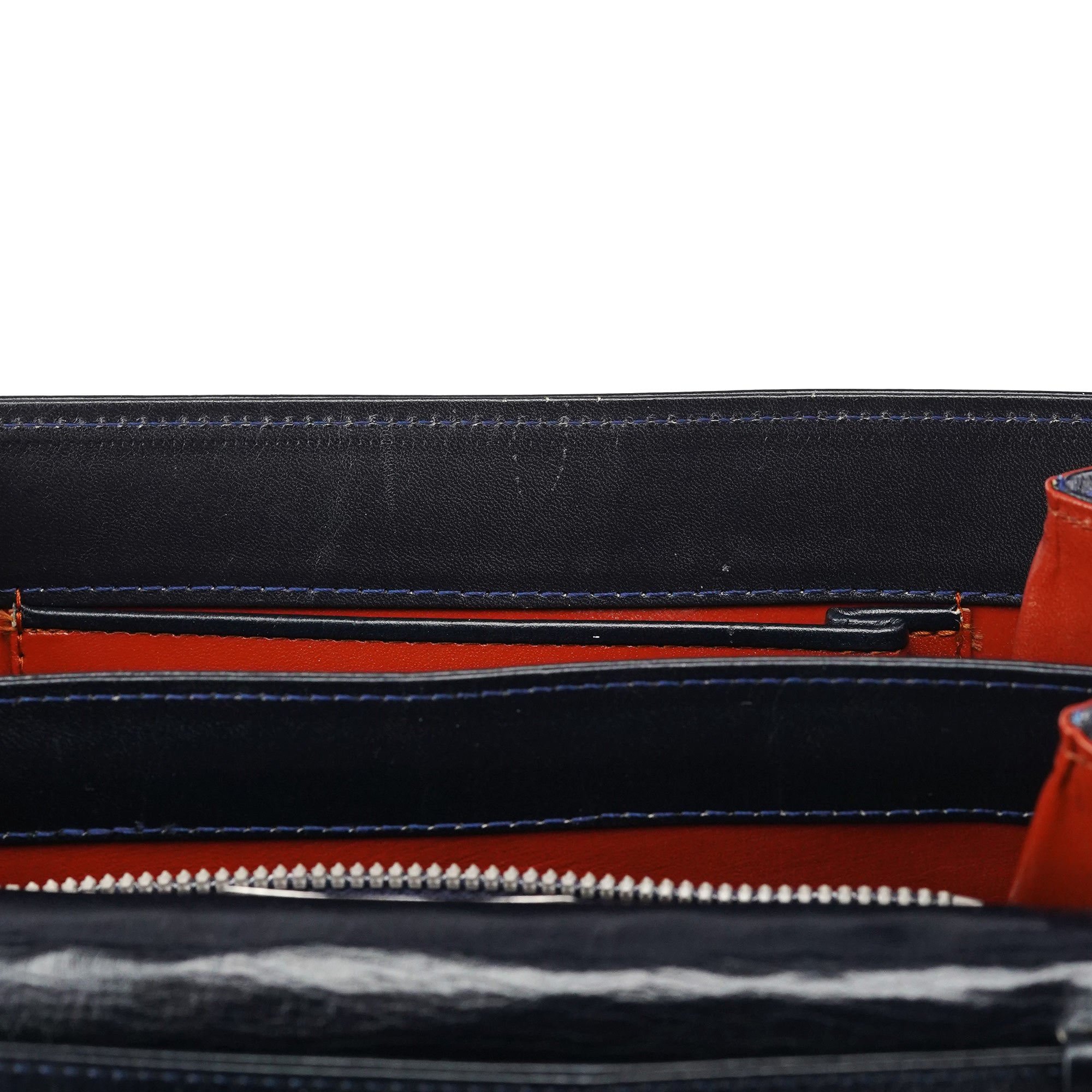 Yves Saint Laurent Navy Leather Shoulder Bag