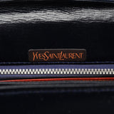 Yves Saint Laurent Navy Leather Shoulder Bag