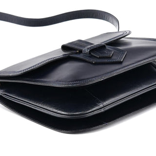 Yves Saint Laurent Navy Leather Shoulder Bag