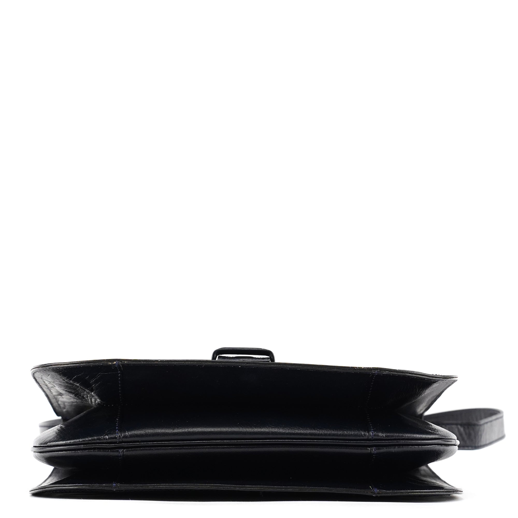 Yves Saint Laurent Navy Leather Shoulder Bag