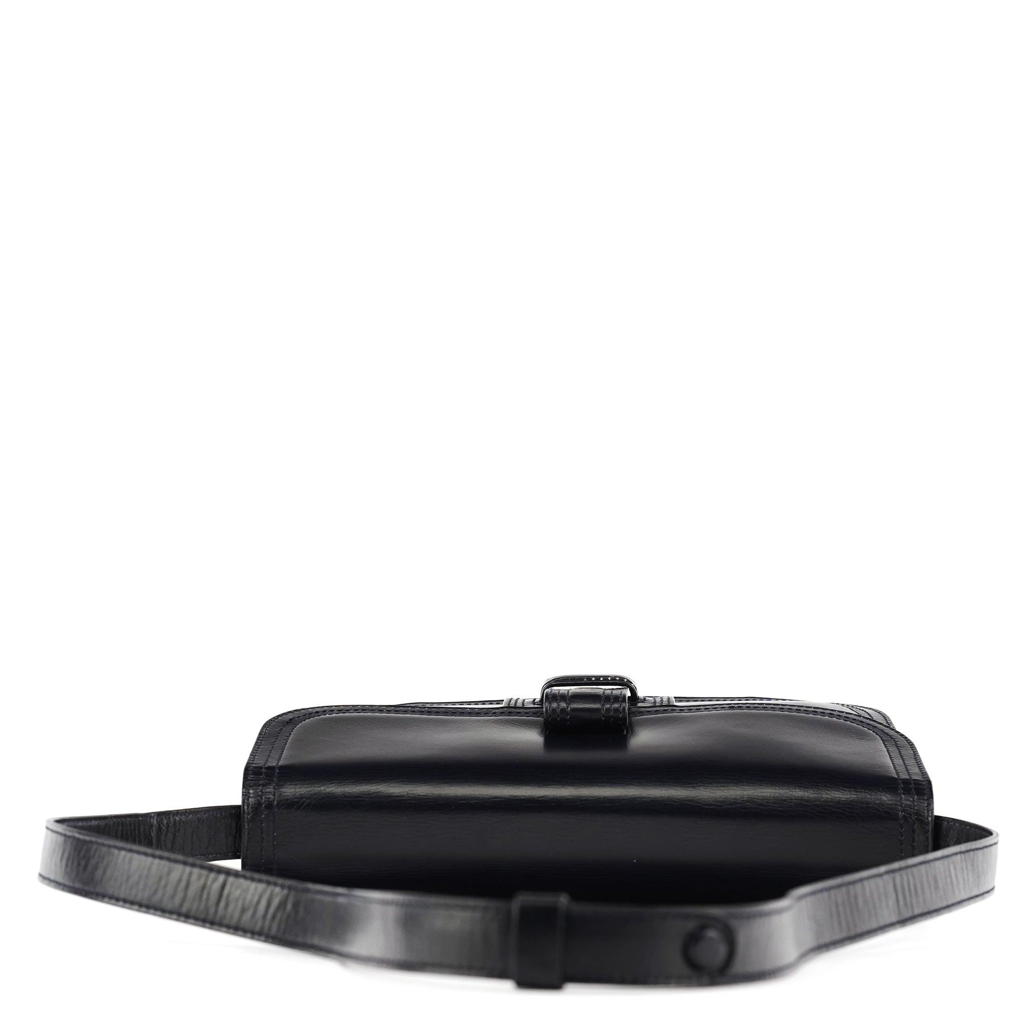Yves Saint Laurent Navy Leather Shoulder Bag