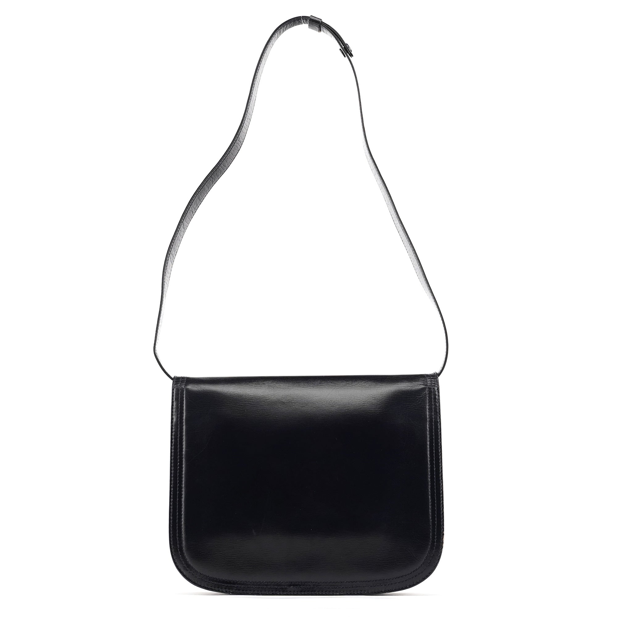 Yves Saint Laurent Navy Leather Shoulder Bag