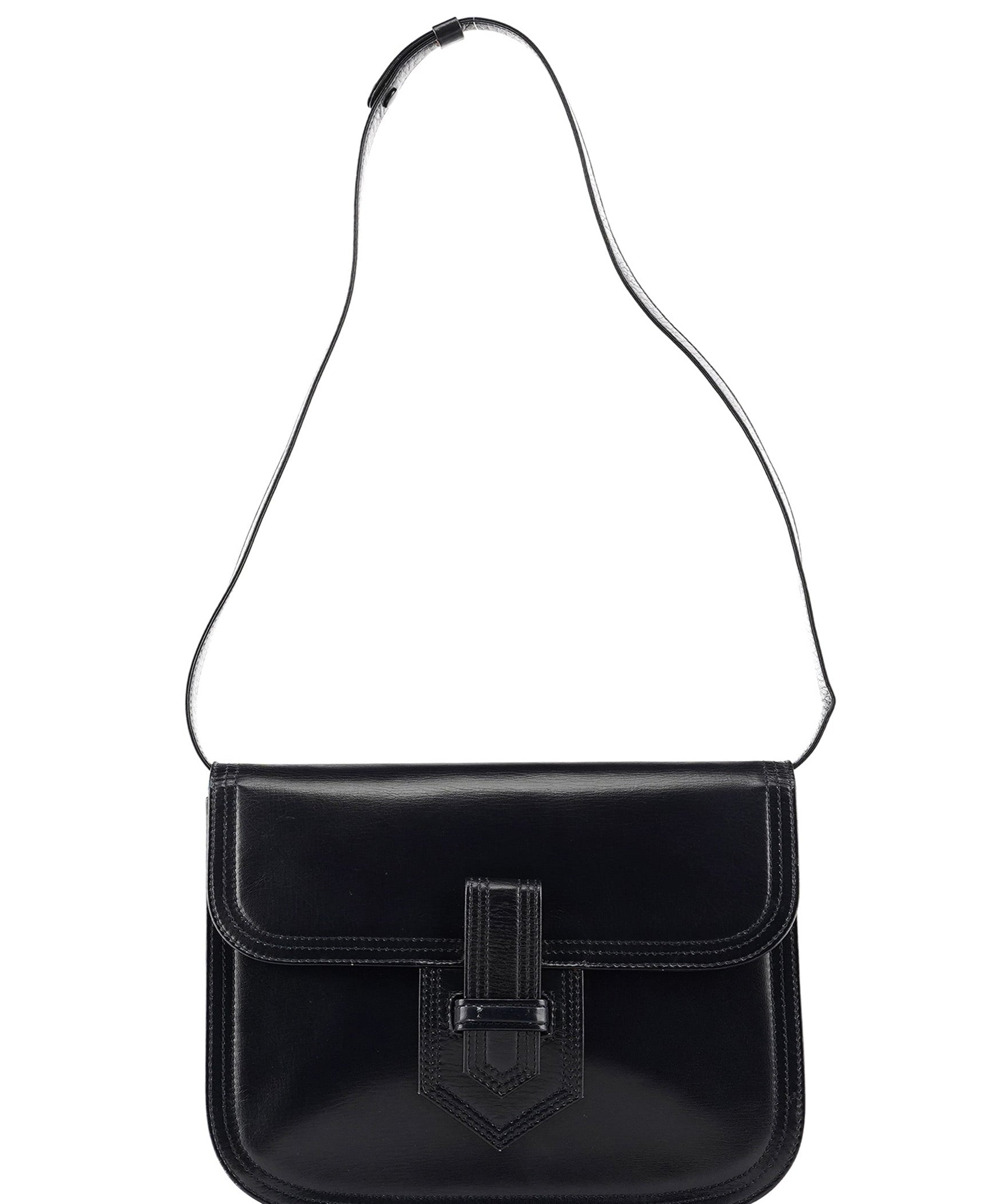 Yves Saint Laurent Navy Leather Shoulder Bag