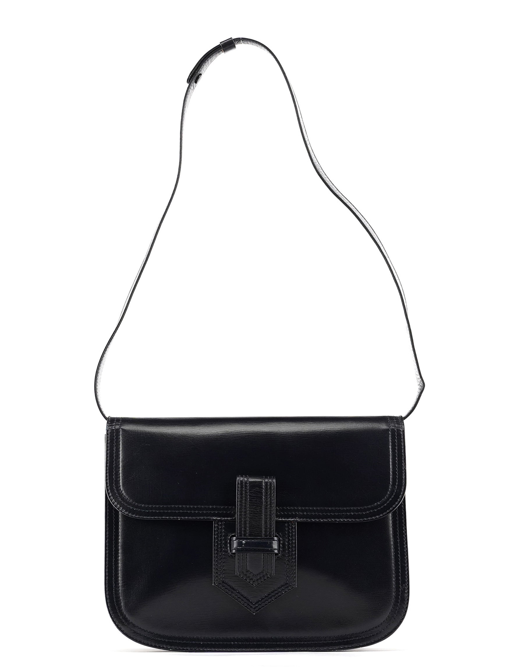 Yves Saint Laurent Navy Leather Shoulder Bag