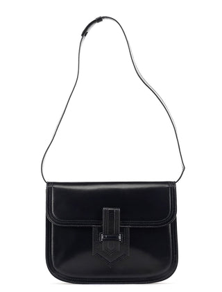 Yves Saint Laurent Navy Leather Shoulder Bag