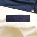 Yves Saint Laurent Navy White Leather Muse Bag