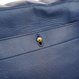 Yves Saint Laurent Navy White Leather Muse Bag