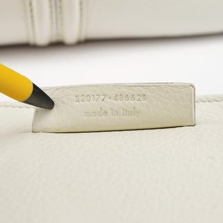 Yves Saint Laurent Off White Leather Bow Tote Bag