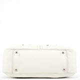 Yves Saint Laurent Off White Leather Bow Tote Bag