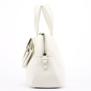 Yves Saint Laurent Off White Leather Bow Tote Bag
