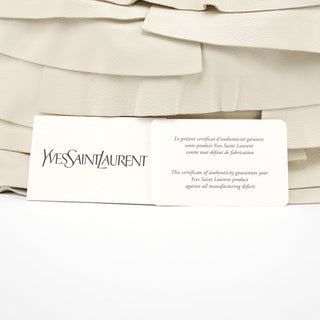 Yves Saint Laurent Off White Leather Saint Tropez Shoulder Bag