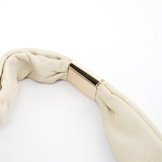 Yves Saint Laurent Off White Leather Saint Tropez Shoulder Bag