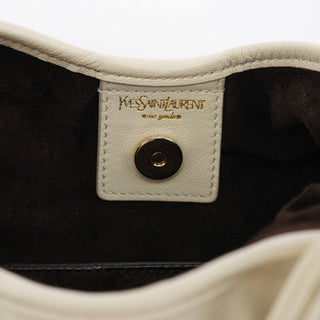 Yves Saint Laurent Off White Leather Saint Tropez Shoulder Bag
