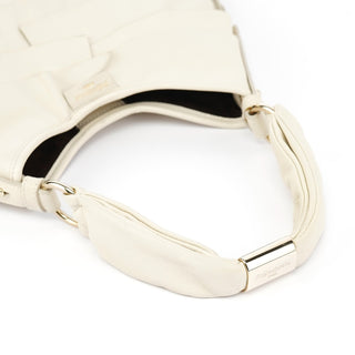 Yves Saint Laurent Off White Leather Saint Tropez Shoulder Bag