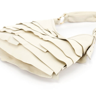 Yves Saint Laurent Off White Leather Saint Tropez Shoulder Bag