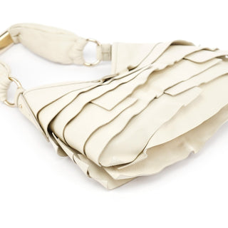 Yves Saint Laurent Off White Leather Saint Tropez Shoulder Bag