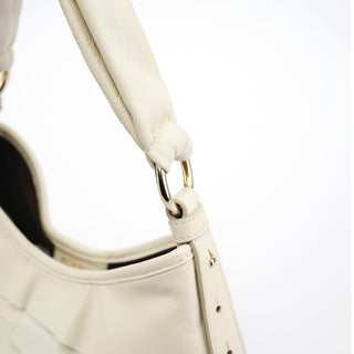 Yves Saint Laurent Off White Leather Saint Tropez Shoulder Bag