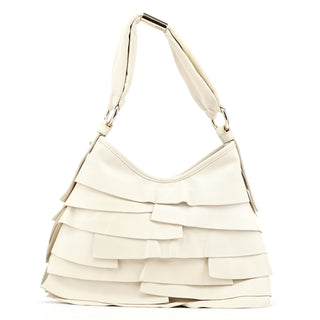 Yves Saint Laurent Off White Leather Saint Tropez Shoulder Bag