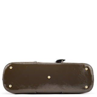 Yves Saint Laurent Olive Green Patent Leather Muse Bag