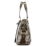 Yves Saint Laurent Olive Green Patent Leather Muse Bag