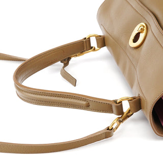 Yves Saint Laurent Olive Pink Leather Muse Two 2-Way Bag