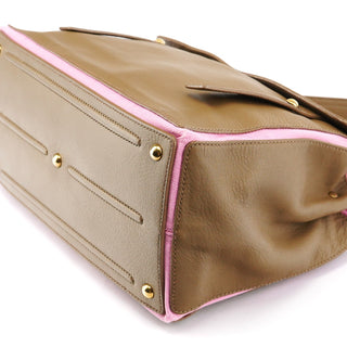 Yves Saint Laurent Olive Pink Leather Muse Two 2-Way Bag