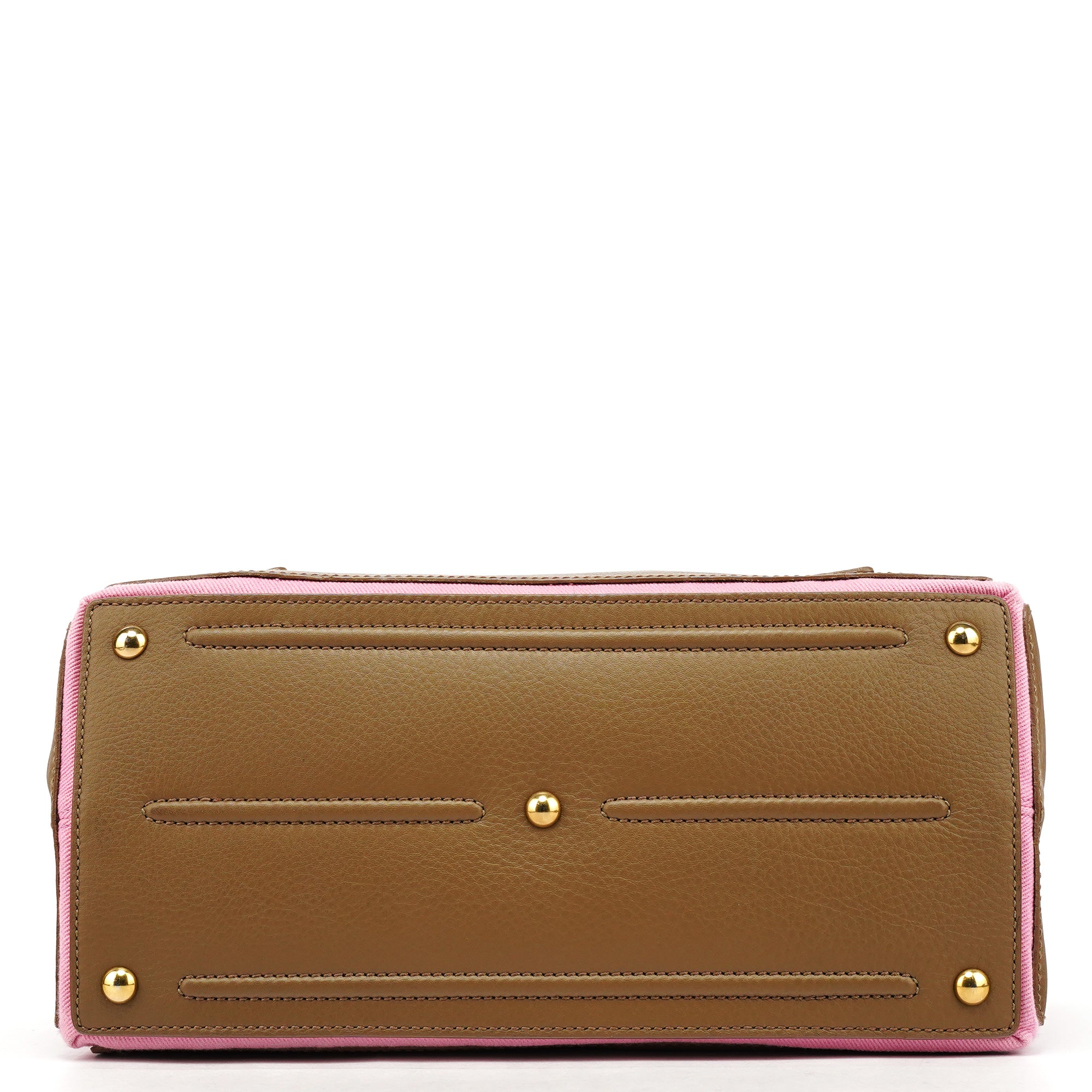 Yves Saint Laurent Muse Two 2-Way Tasche aus Leder in Oliv und Rosa