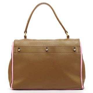 Yves Saint Laurent Olive Pink Leather Muse Two 2-Way Bag