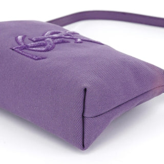 Yves Saint Laurent Purple Canvas YSL Shoulder Bag