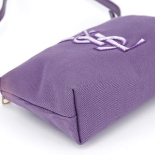 Yves Saint Laurent Purple Canvas YSL Shoulder Bag