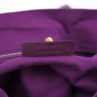 Yves Saint Laurent Purple Leather Muse Two Top Handle Bag