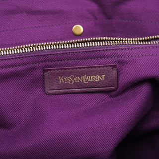 Yves Saint Laurent Purple Leather Muse Two Top Handle Bag
