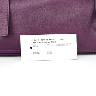 Yves Saint Laurent Purple Leather Muse Two Top Handle Bag