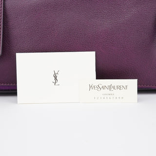 Yves Saint Laurent Purple Leather Muse Two Top Handle Bag