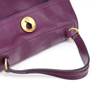 Yves Saint Laurent Purple Leather Muse Two Top Handle Bag