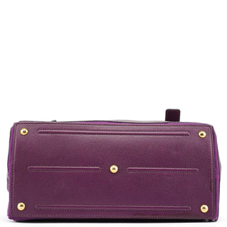 Yves Saint Laurent Purple Leather Muse Two Top Handle Bag