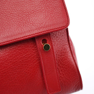 Yves Saint Laurent Red Leather Muse Two 2-Way Bag