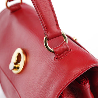 Yves Saint Laurent Red Leather Muse Two 2-Way Bag